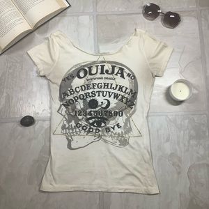 Ouija small hot topic T-shirt white witchcraft